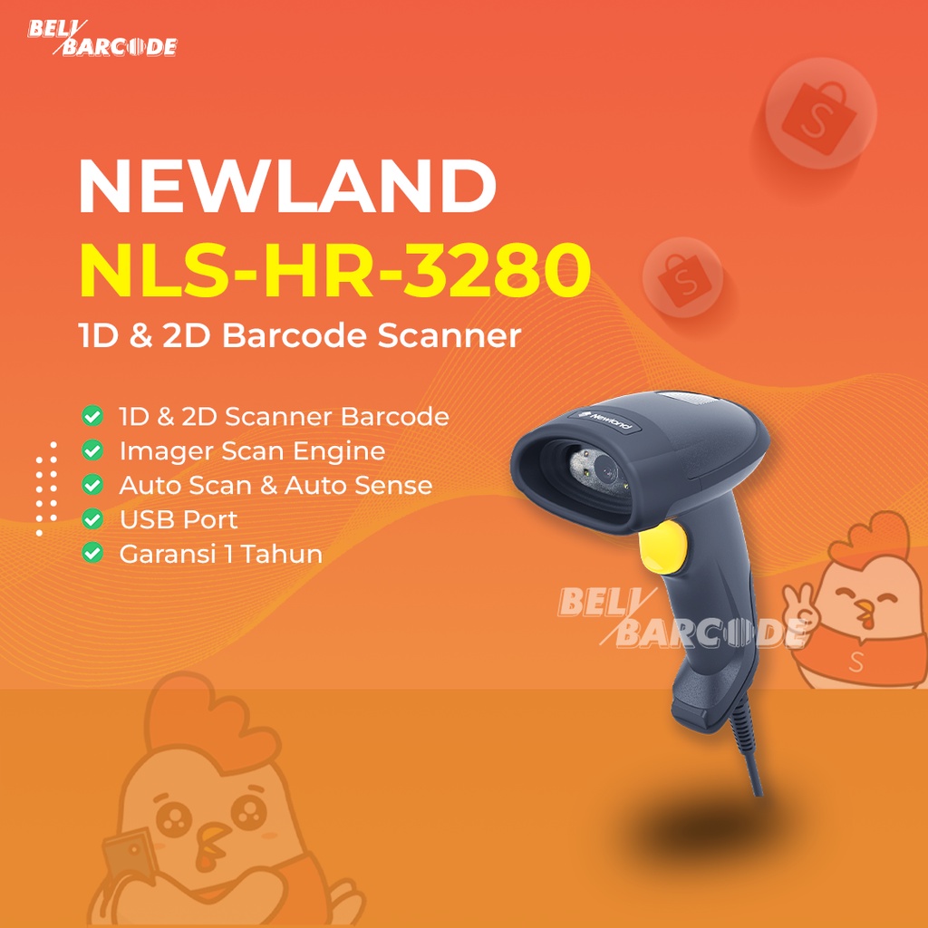 BARCODE SCANNER IMAGER 2D NEWLAND HR3280 // SCANNER BARCODE NEWLAND HR3280 2D USB