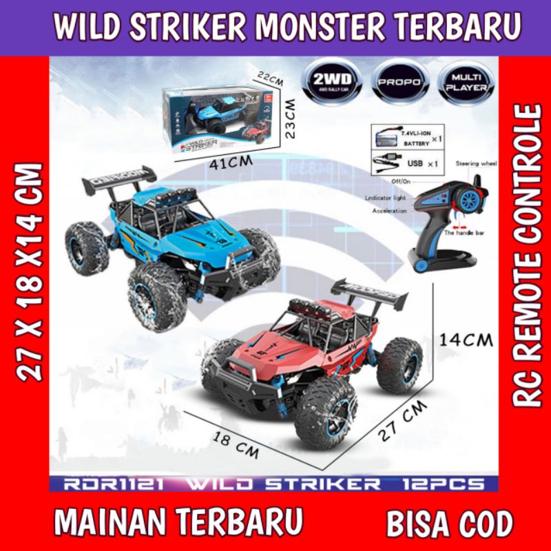 Maenan Mainan Anak Cowok /Laki Laki RC Remot Control Bisa Atur Kecepatan Propo Wild Striker Cocok Un