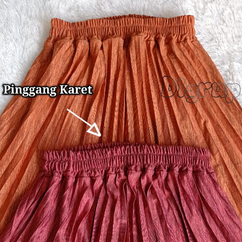 ROK PLISKET MOTIF SERAT KAYU UKURAN JUMBO MAX BB 85KG / ROK PLISKET A-LINE MOTIF SERAT KAYU TERBARU SIZE XXL / ROK A PLISKET MOTIF / ROK KOREAN STYLE / ROK KOREA / ROK LEBAR / ROK MAYUNG / SHOLIHATSTORE