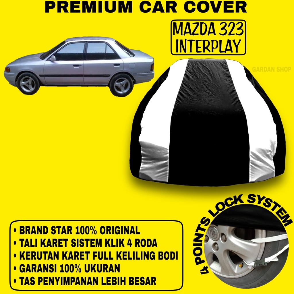 Body Cover MAZDA 323 INTERPLAY Sarung Strip SILVER Penutup Pelindung Bodi Mobil Mazda 323 Interplay PREMIUM