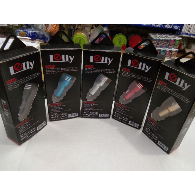 Charger Mobil Car Charger Saver Mobil Lelly Dual USB