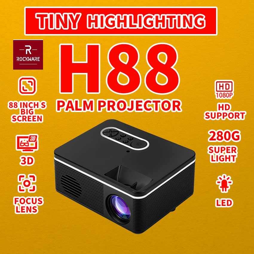 ROCKWARE RW-H88 - Mini Portable LED Projector 1000 Lumens YG300 Killer