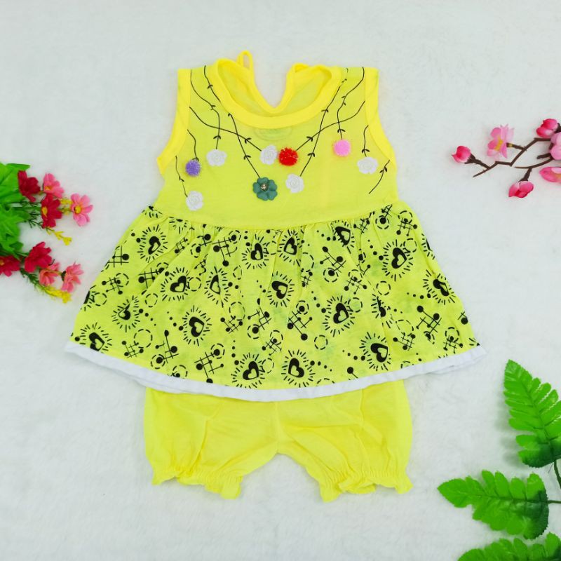 [Ss-7009] Baju Bayi Perempuan Newborn 0-6bulan, Setelan Bayi perempuan, Dress Bayi