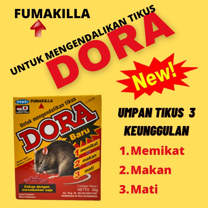 DORA PERANGKAP TIKUS MEMATIKAN/RACUN PEMBASMI TIKUS/MAKANAN PEMBUNUH TIKUS