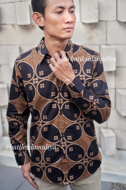 Sidamuliya Batik Kemeja Pria Slimfit Premium Ambaresha Lemgan Panjang