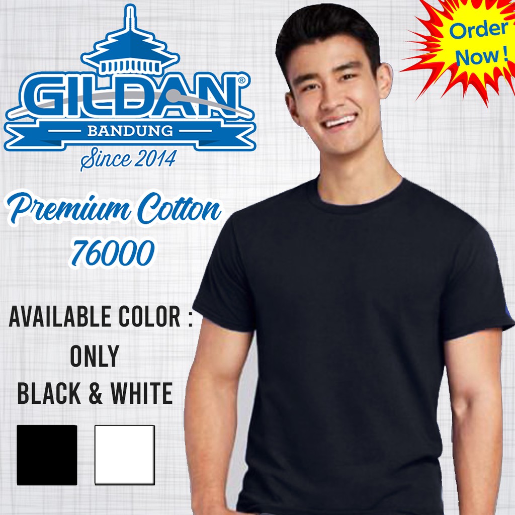  Kaos  Polos  Gildan  Premium Cotton Shopee Indonesia