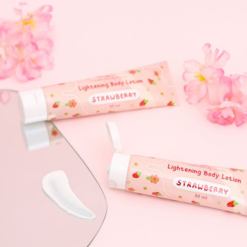 MBCSKIN LIGHTENING BODY LOTION SRAWBERRY HANDBODY MBC SKIN 80 ML || BPOM