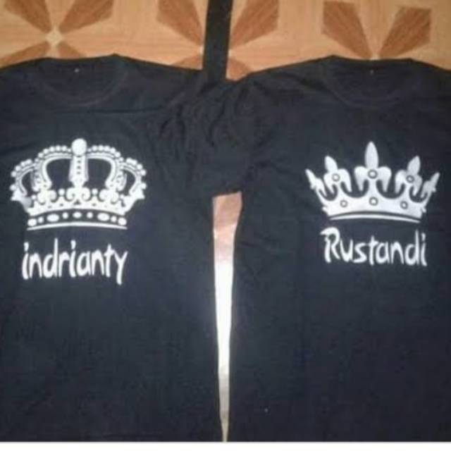 Kaos couple nama pasangan premium high quality