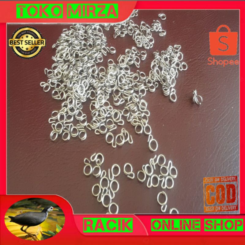 Ring 8 untuk jerat ruakruak/baburak/keroak/kareo padi/ayam ayaman 50pcs dan 100pcs