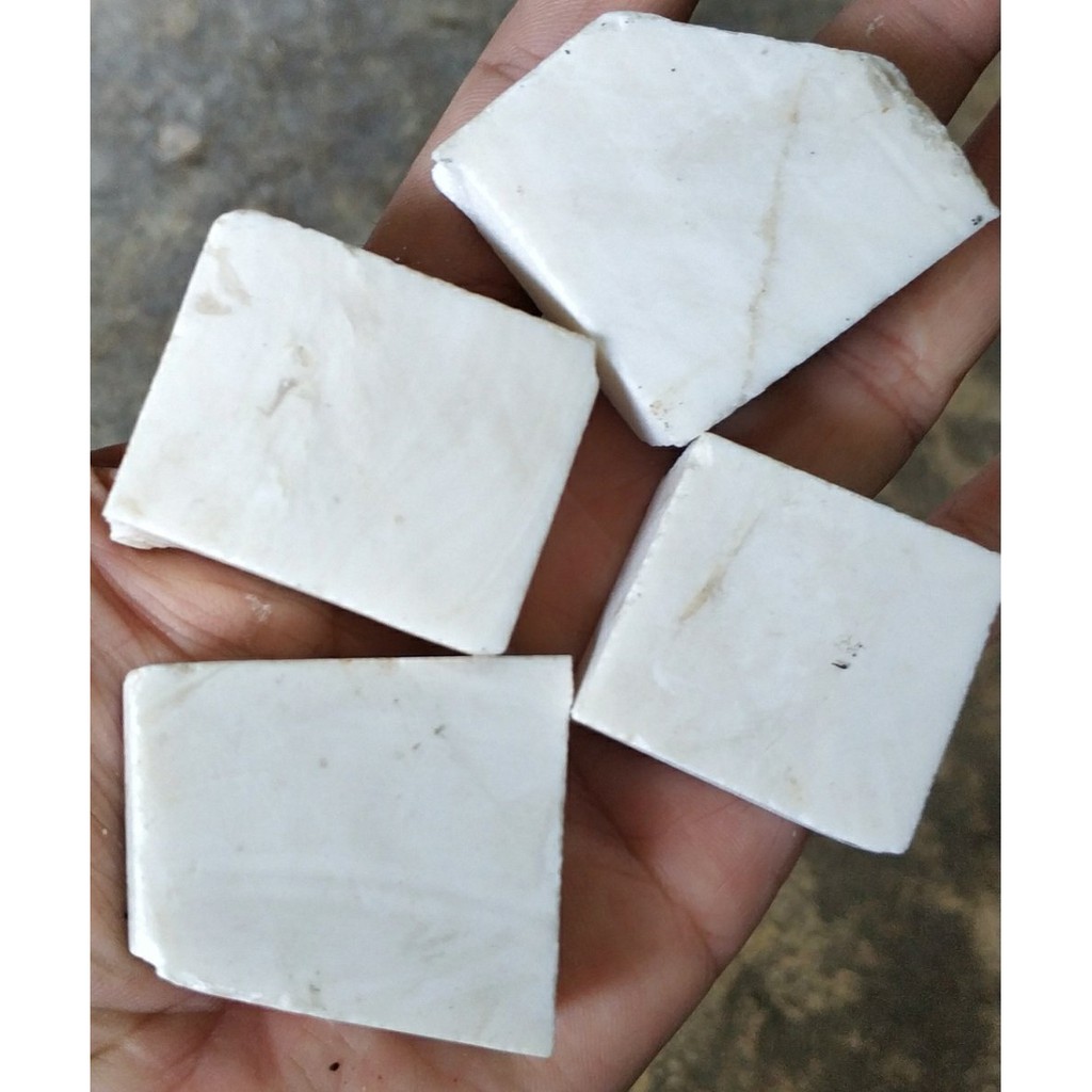 NATURAL BAHAN BATU AKIK WHITE CALCITE - NATURAL MANIH GAJAH