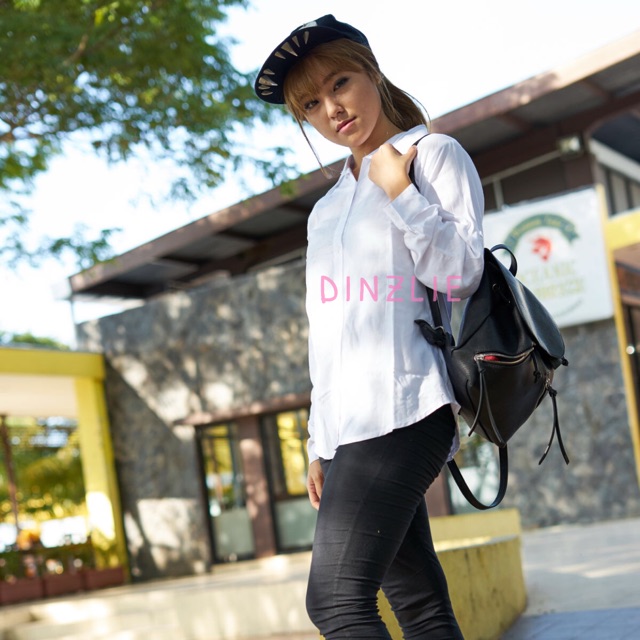 KEMEJA RAYON POLOS WANITA WARNA PUTIH BERSIH|KEMEJA PUTIH RAYON WANITA|KEMEJA ADEMBAHAN RAYON