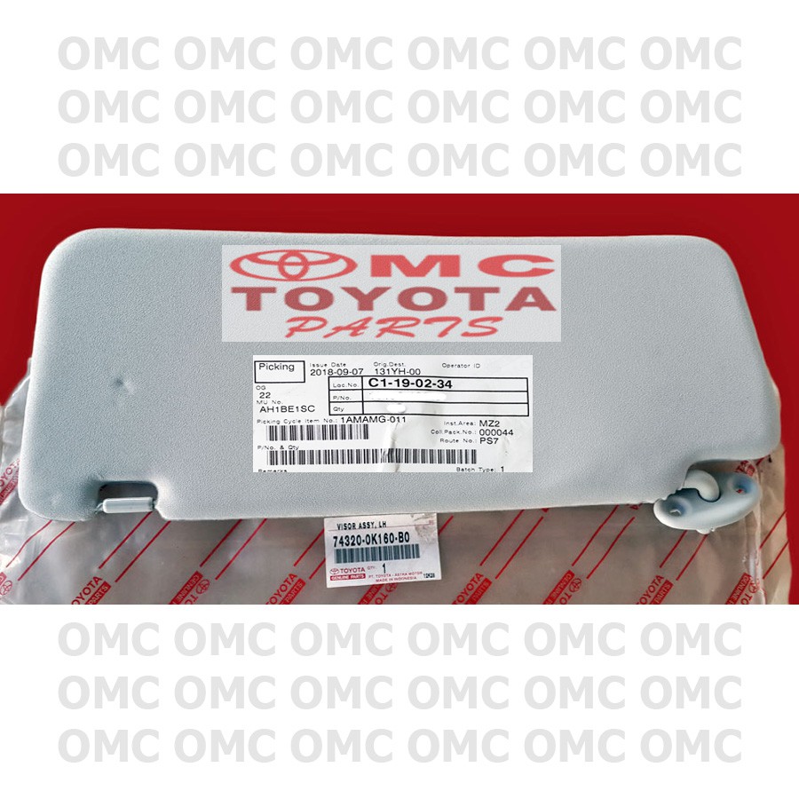 Sun Visor (Protector / Shade) / Tahanan Cahaya Depan Kiri Kijang Innova 74320-0K160-B0