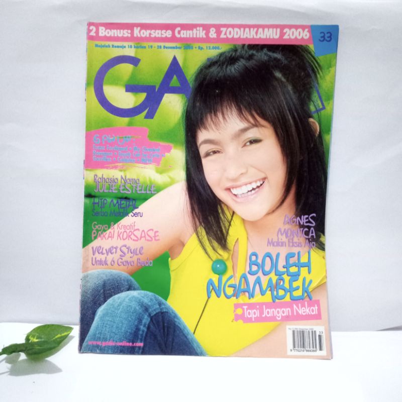 Majalah Gadis no 33 edisi 19 sd 28 Desember 2005