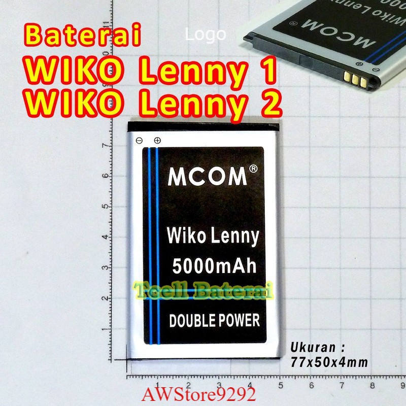 Mcom Batre Baterai Double Power Mcom Wiko Lenny 1 2 3 Lenny1 Lenny2 Lenny3 5030 Sunny 2 Plus