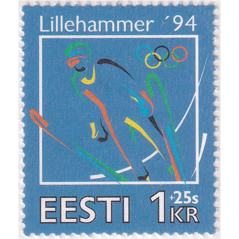 

Prangko Estonia 1994 - Winter Olympic Games - Lillehammer, Norway 1+25 Kr/S