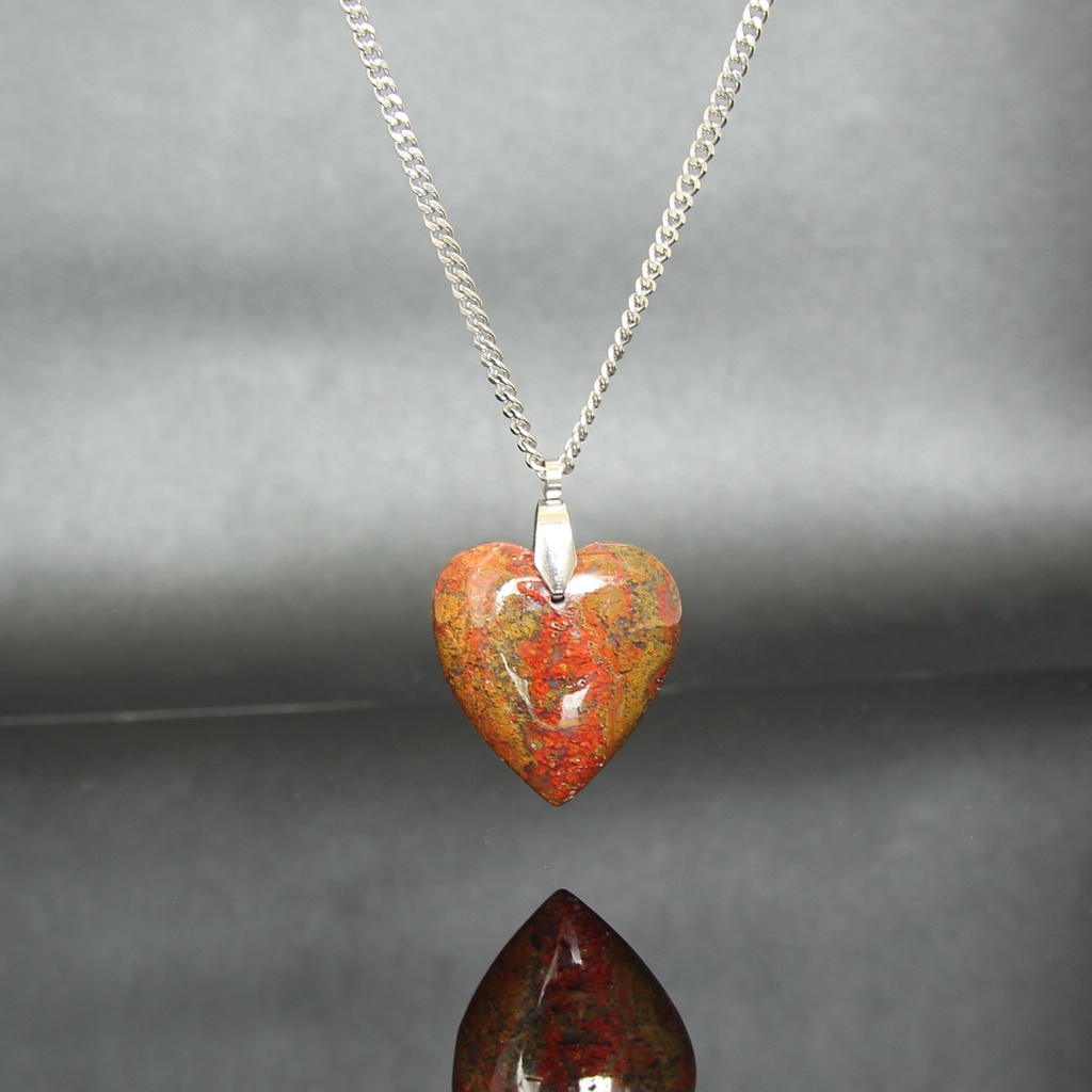 Kalung Liontin Batu Lumut Pancawarna Natural Moss Agate LT1258