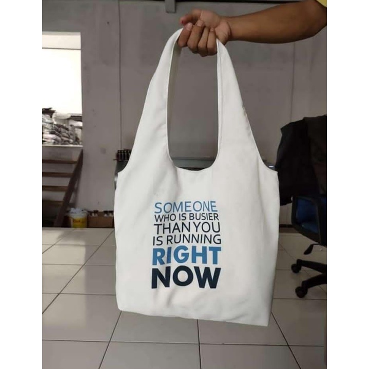 SANSURBAGS Tote Bag Kanvas NJS Tote Bag Big - Tote Bag Wanita Bisa Bayar Ditempat (COD)