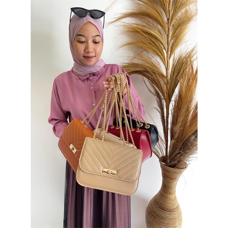 TAS SELEMPANG WANITA BORDIR SALLY/ TAS SIAP KIRIM