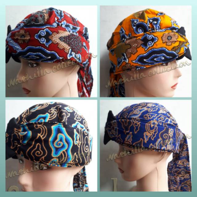 Blangkon Iket batik Cirebon / ikat kepala batik Cirebon / topi pria / Iket Mega mendung