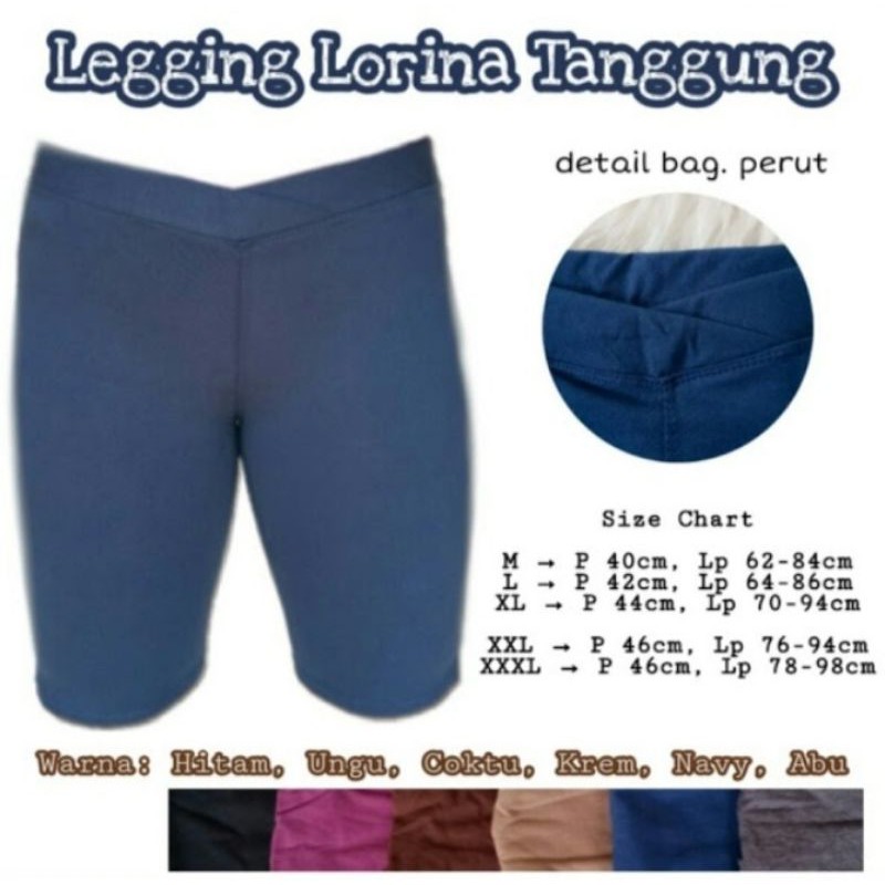 legging lorina tanggung/pendek