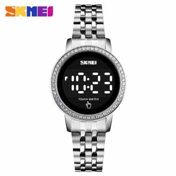 Jam Tangan Wanita Digital Anti Air Original SKMEI Stainless Steel Strap - 1669