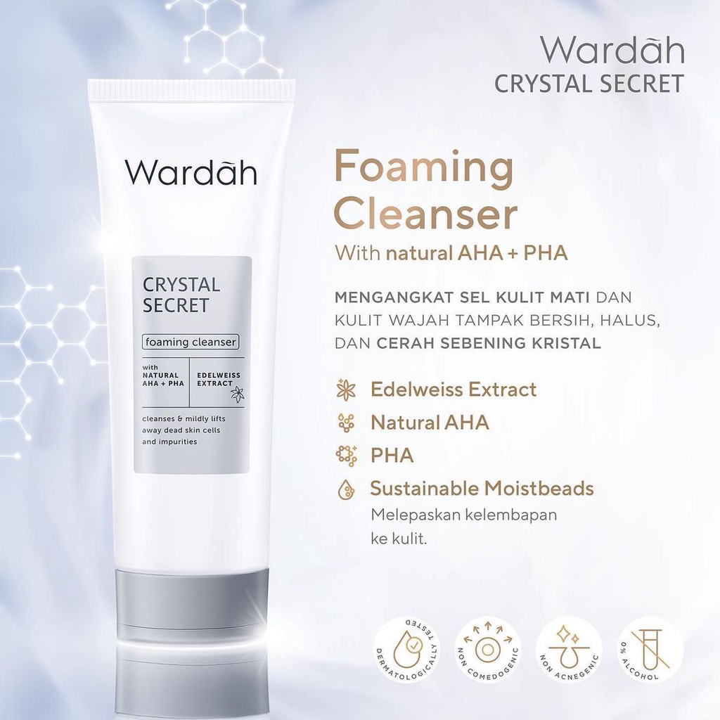 Wardah Crystal Secret Foaming Cleanser 100 ml / Wardah Crystal Secret Series