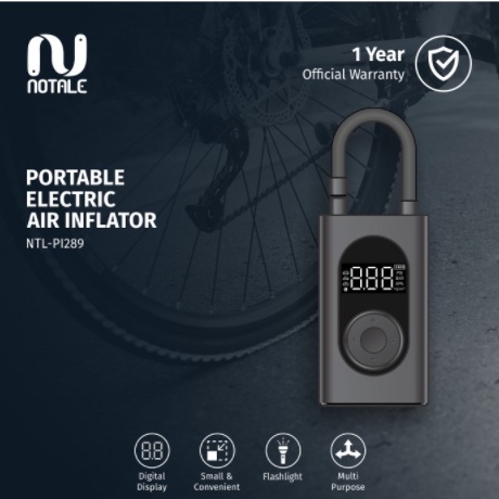 Notale Air Pump Inflator Electric Pompa Ban Mobil Sepeda Motor