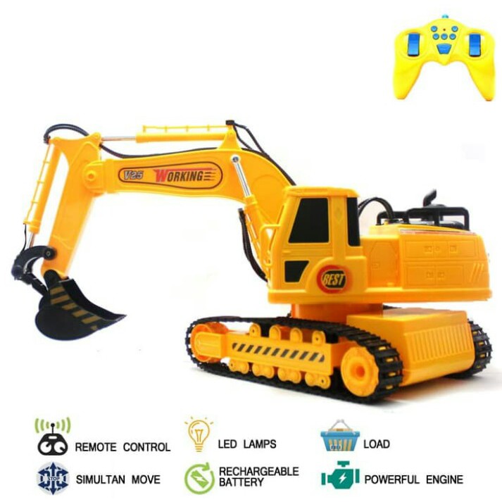 Mainan Remote Control Truck Excavator Digger Premium