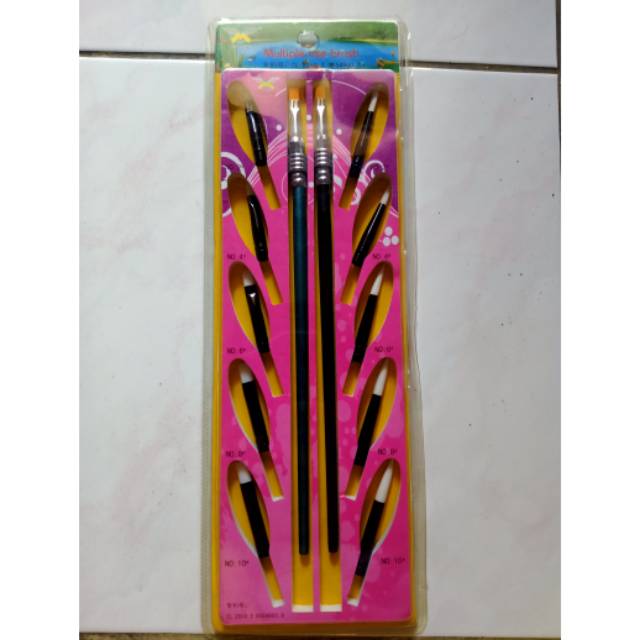 

Multiple-use brush/Kuas gambar set 12 merk Tiancai