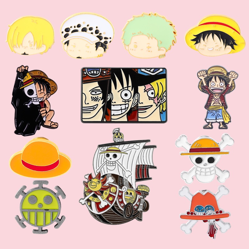 Bros Pin Desain Anime One Piece Untuk Aksesoris Pakaian