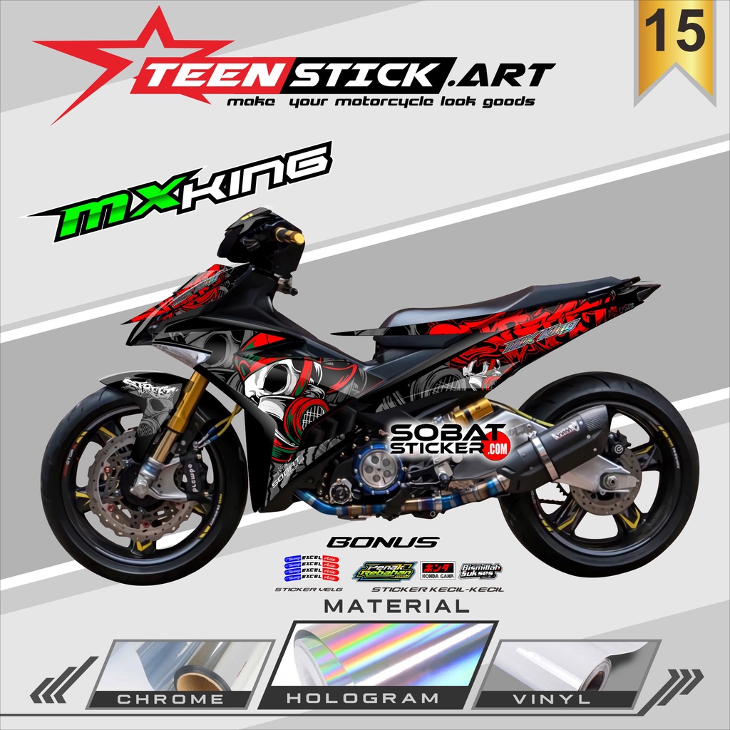 STRIPING MX KING - STRIPING HOLOGRAM YAMAHA MX KING 2015-2022 TENGKORAK