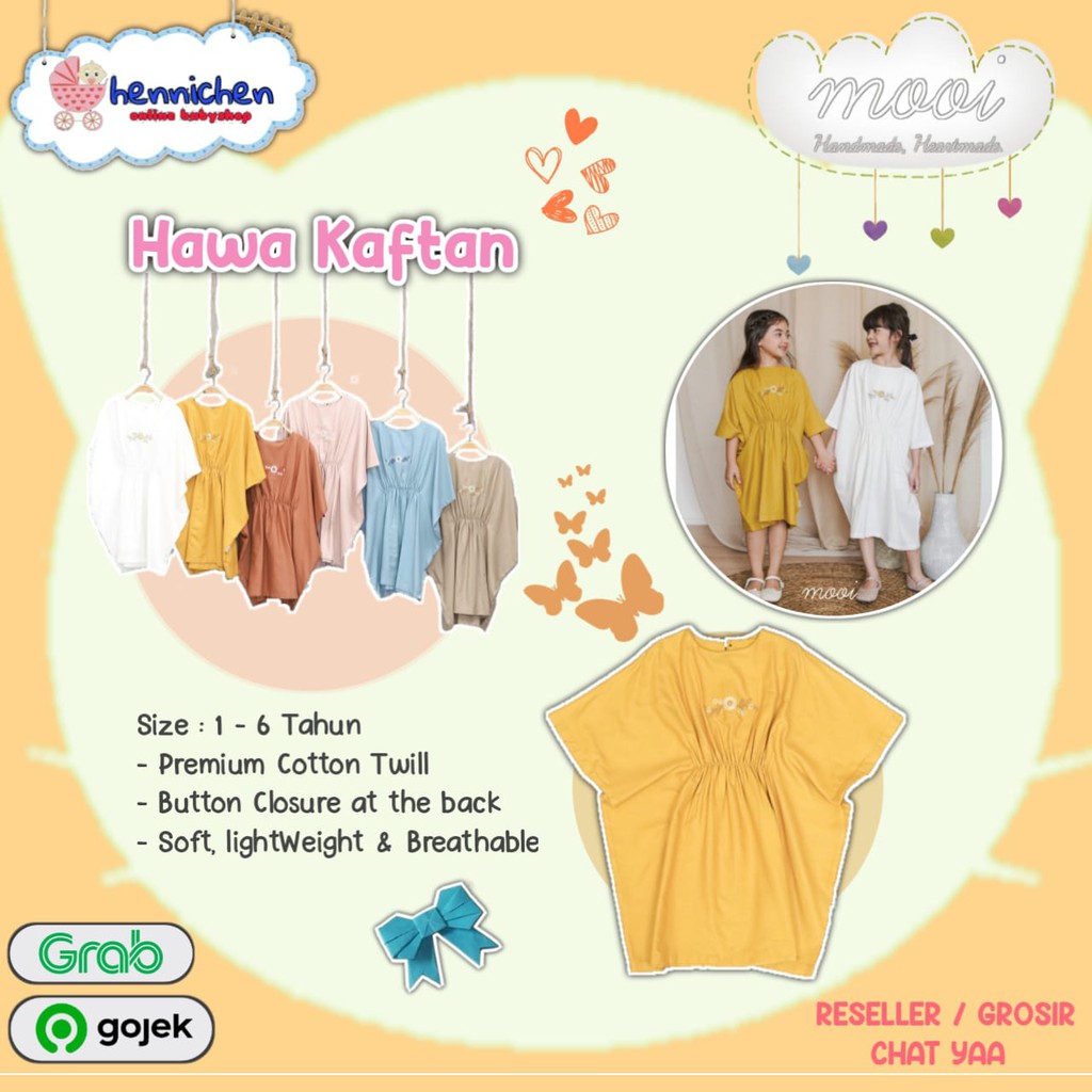 PROMO 7.7 PROMO BAJU LEBARAN MURAH CUCI GUDANG PROMO MOOI HAWA KAFTAN KAFTAN ANAK PEREMPUAN BAJU LEBARAN ANAK MUSLIM 1-6 TAHUN