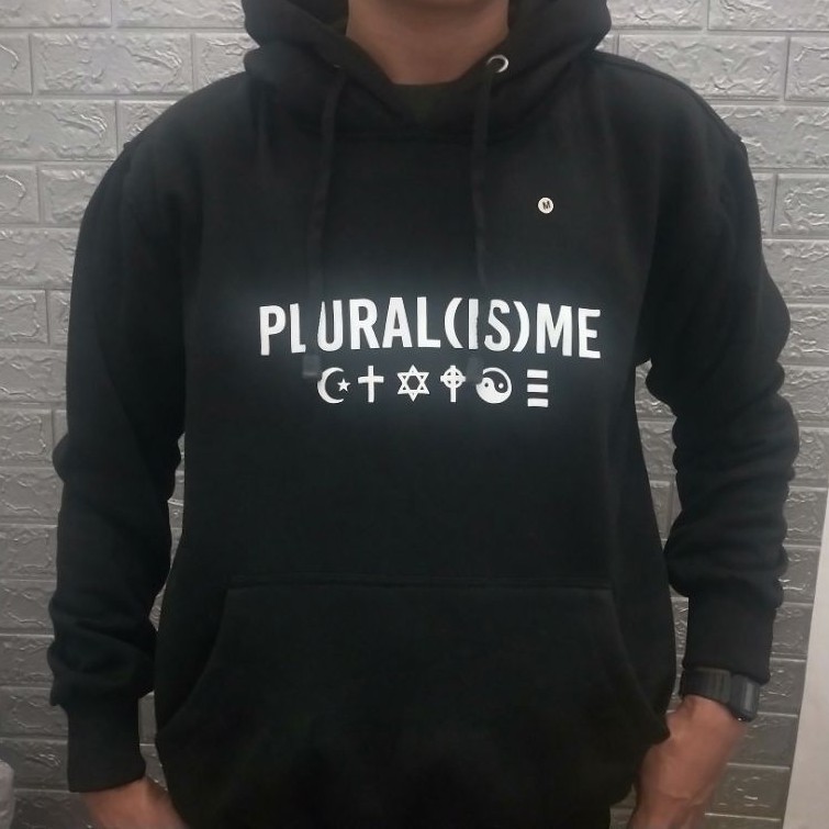 jaket Hoodie pluralisme above religion humanity