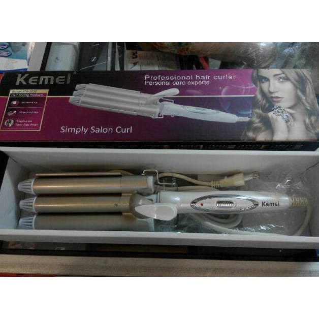Catok Kemei Curly 3 Gelombang/ Catokan Keriting/ Catokan Rambut Curly Terjamin