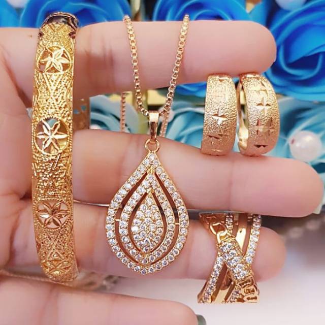 Xuping set perhiasan lapis emas 24k 0813