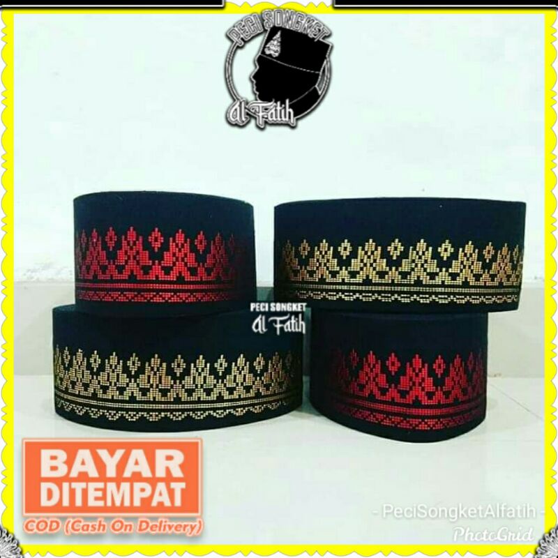 PECI MELAYU MEDAN TENUN SONGKET ORIGINAL PERLENGKAPAN SHOLAT FASHION MUSLIM DEWASA ANAK