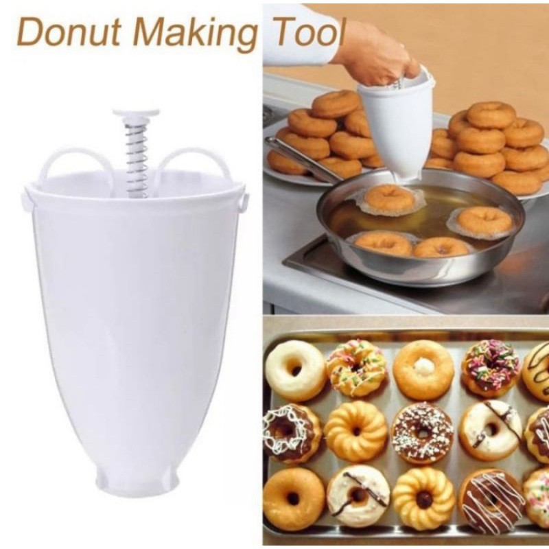 Cetakan Kue Donat, Donut Maker, Pencetak Manual Tekan Donuts, Roti