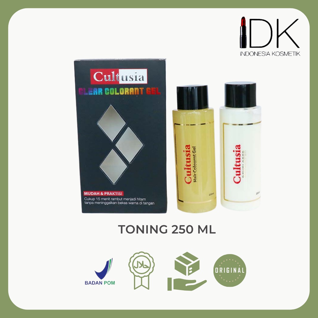 Cultusia Clear Colorant Gel 250ml / Toning Rambut Hitam