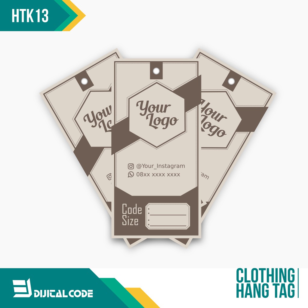 

HTK13 Hang Tag Label Produk Baju Celana Pakaian 4x8 cm