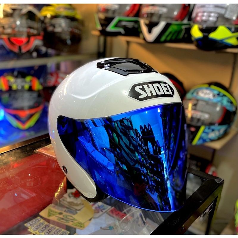 PAKET GANTENG HELM KYT KYOTO SOLID WHITE ( DYR ) TAMBAH VISOR VENOM ORIGINAL