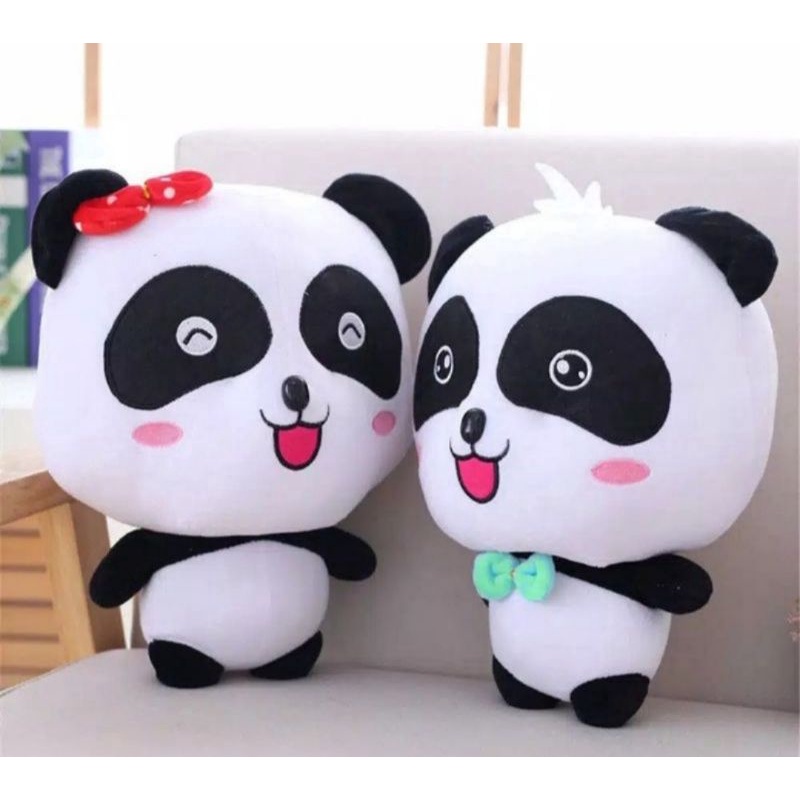 Boneka panda baby bus miu miu dan kiki lucu