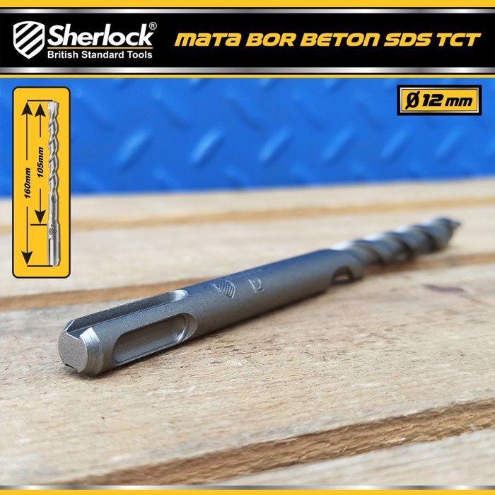 Mata Bor Beton SDS Material TCT / Sherlock Panjang 160 mm x Diameter 12 mm