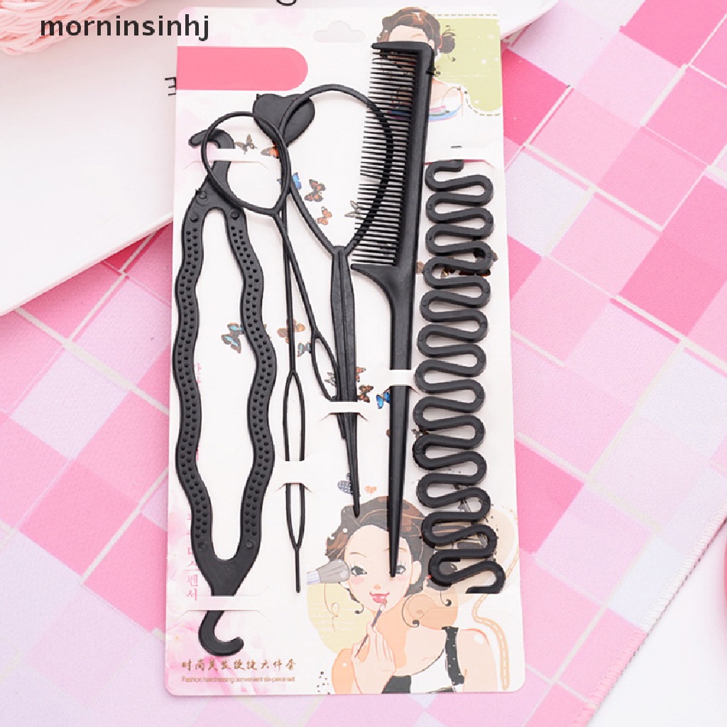 Mornin 6pcs / Set Alat Kepang Rambut Untuk Anak Perempuan