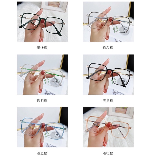 Kacamata myopia anti blue light Bentuk Kotak Gaya Korea