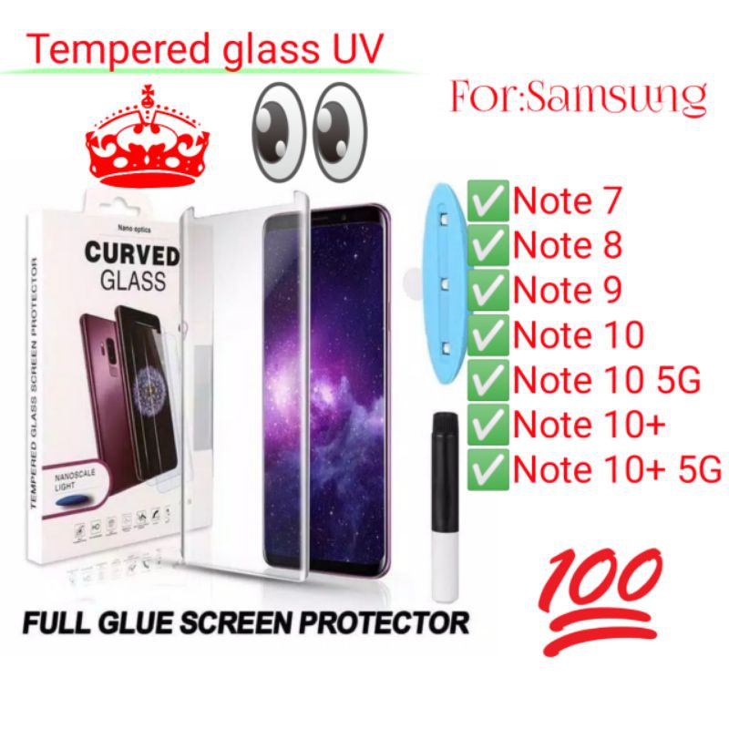 Samsung Note 7 8 9 10 10plus note7 note8 note9 note10 plus Antigores Bening Tempered Screen TG UV