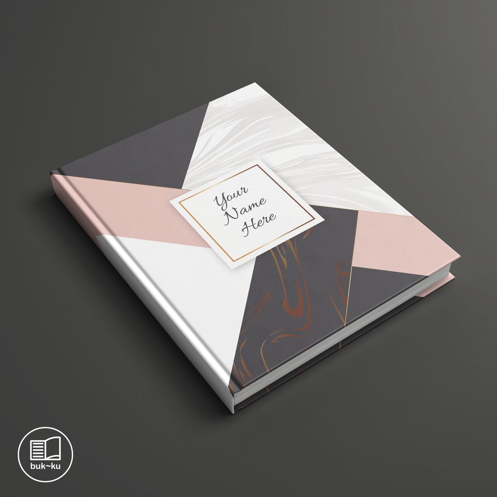 

Buku notebook custom marble motif catatan notes sekolah
