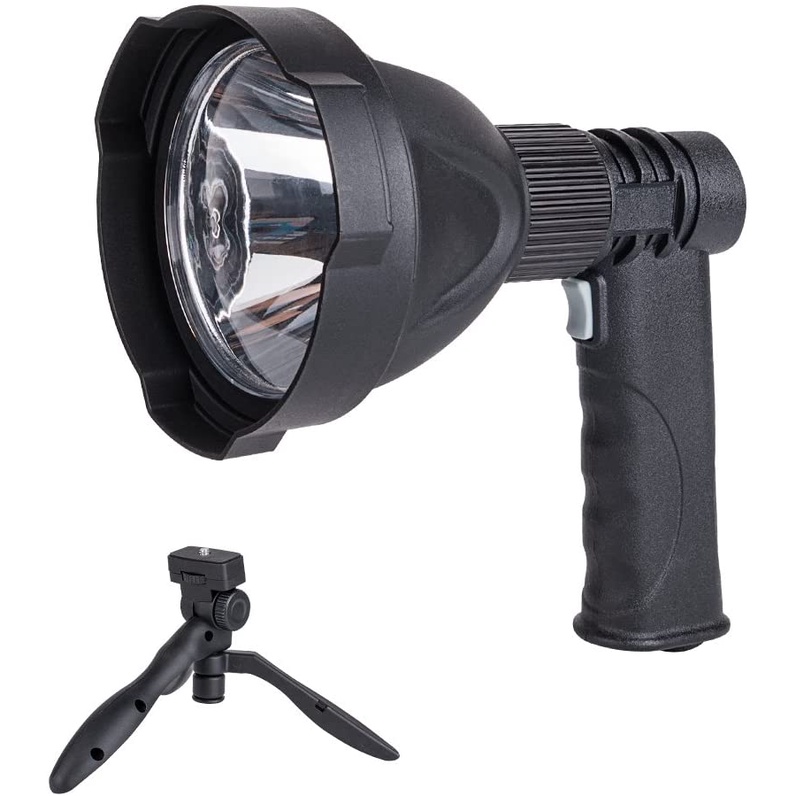 SENTER LED LIGHT SUPER TERANG JARAK JANGKAUAN LEBAR DAN JAUH SENTER WATERPROOF WITH TRIPOD ORIGINAL IMPORT BR47