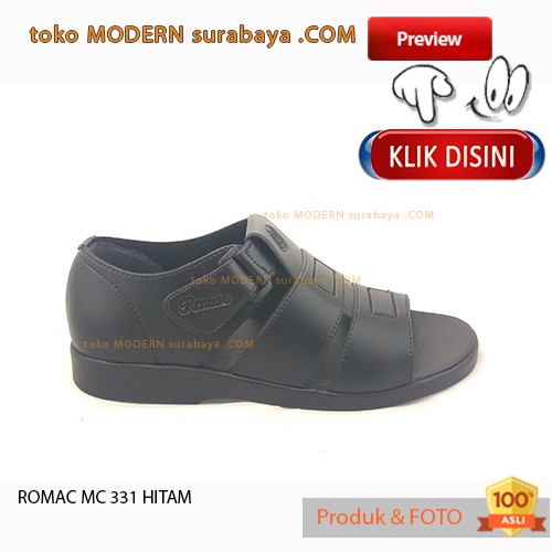 ROMAC MC 331 HITAM Sepatu Kasual Sopan Pria Slip On