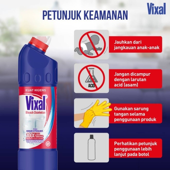 Vixal - Bleach Disinfektan 500Ml Cairan Pembersih Toilet Kamar Mandi #98