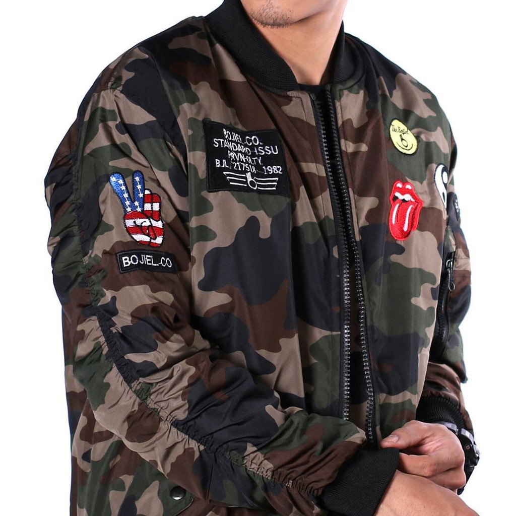 JEC Jaket Bomber Pilot Loreng Army BJL Full Premium Distro | Waterproof